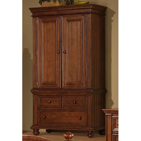 Two Door Armoire with Three Drawers